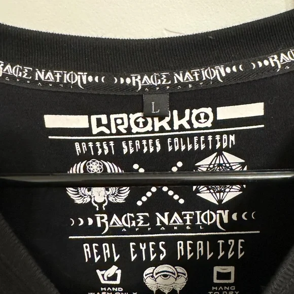 Rage Nation Psychedelic Rave Shirt Eye - Picture 3 of 7